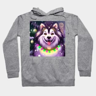 Cute Alaskan Malamute Drawing Hoodie